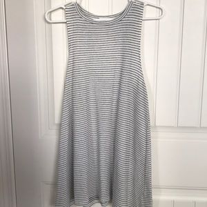 Black and white striped dress